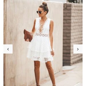 White crochet dress